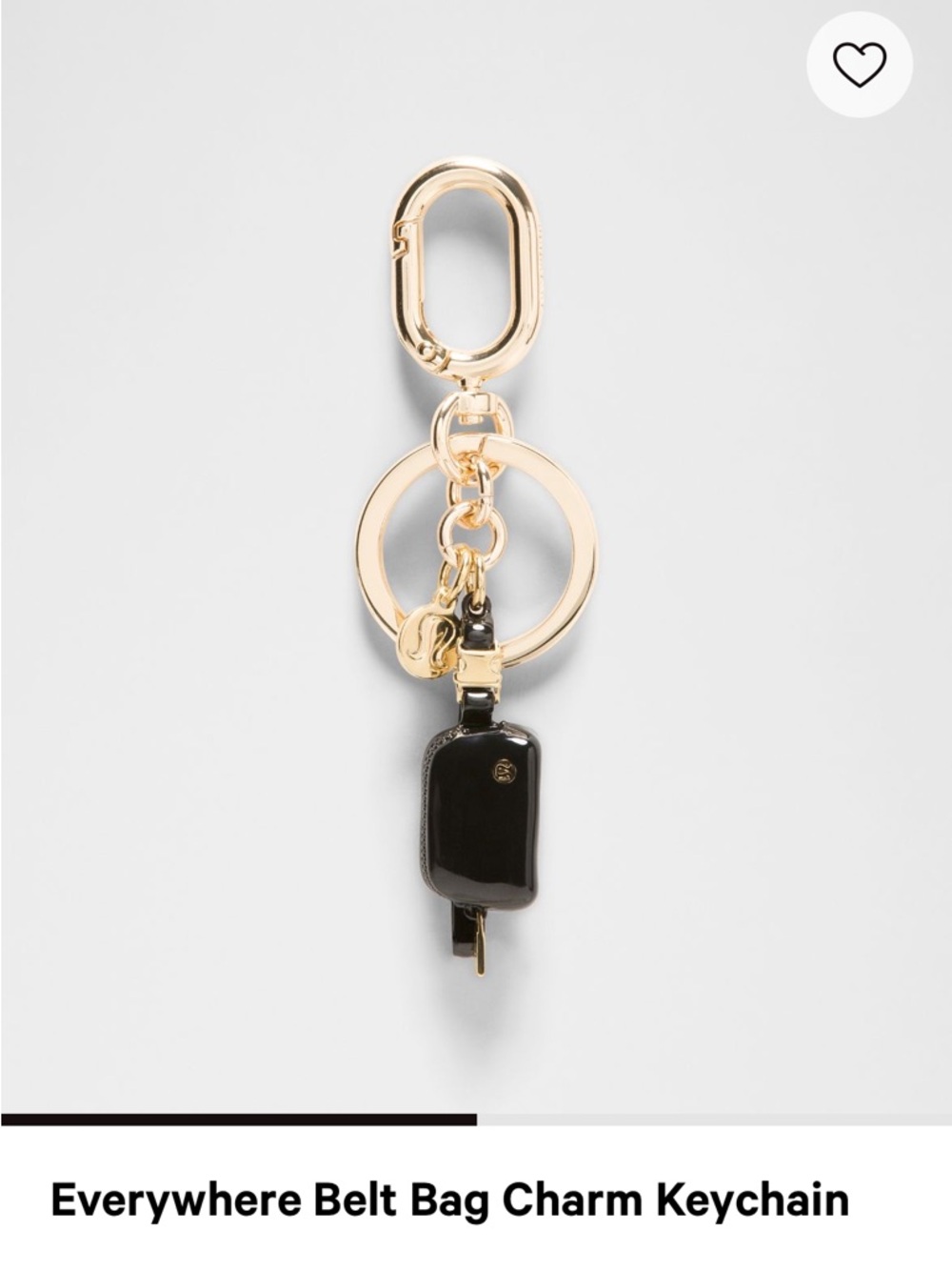 lululemon athletica goodnight plum and Gold Everywhere Belt Bag Charm Keychain